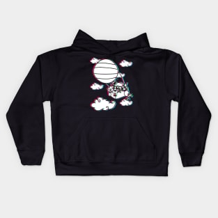 Hot Air Balloon Rats (Glitched Version) Kids Hoodie